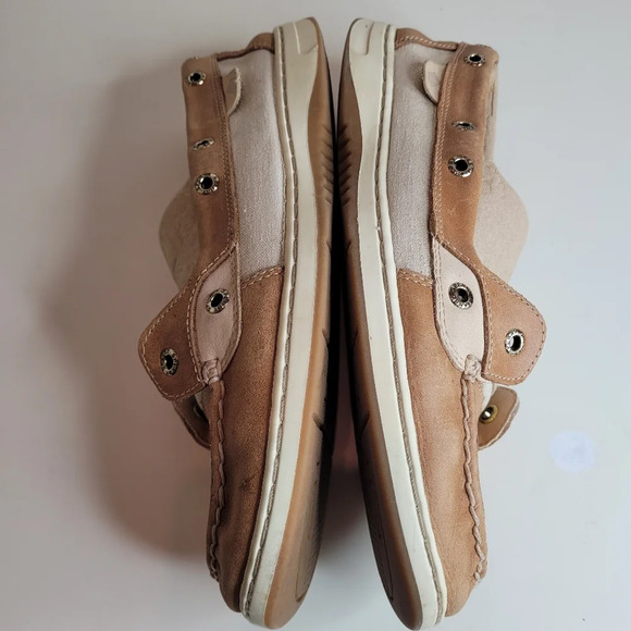 Sperry Angelfish Varsity Boat Shoe Metallic Linen Size Women's 11 - Picture 7 of 11